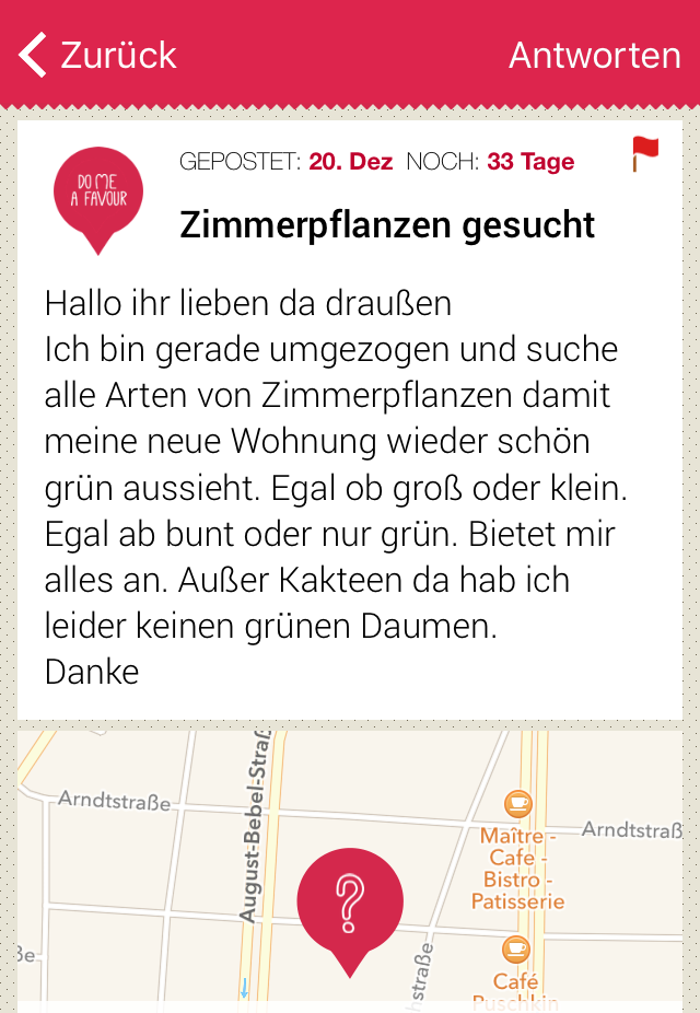 DoMeAFavour App Leipzig
