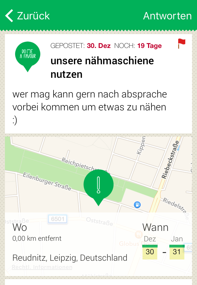 DoMeAFavour Leipzig App