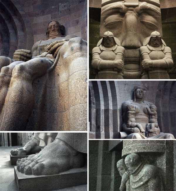 völkerschlachtdenkmal Leipzig Figuren innen