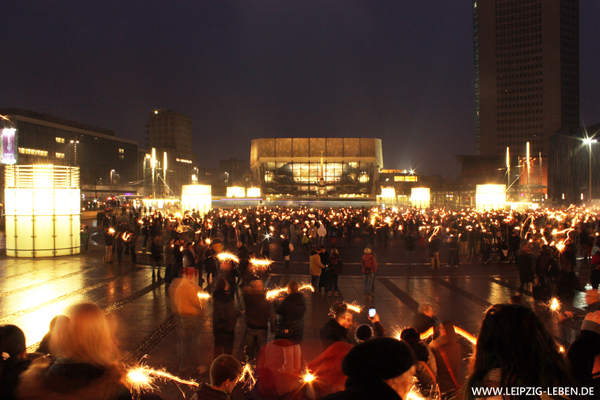 Wunderkerzen Flashmob Leipzig