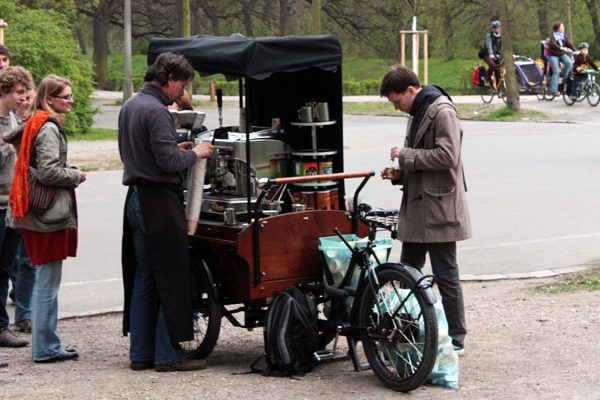 Kaffeefahrrad Sachsenbrücke Leipzig