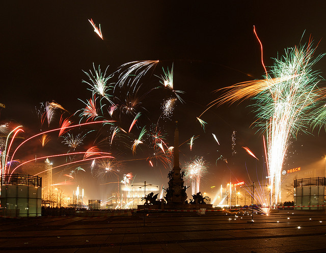 Feuerwerk in Leipzig