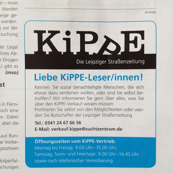 Straßenzeitung Kippe Leipzig