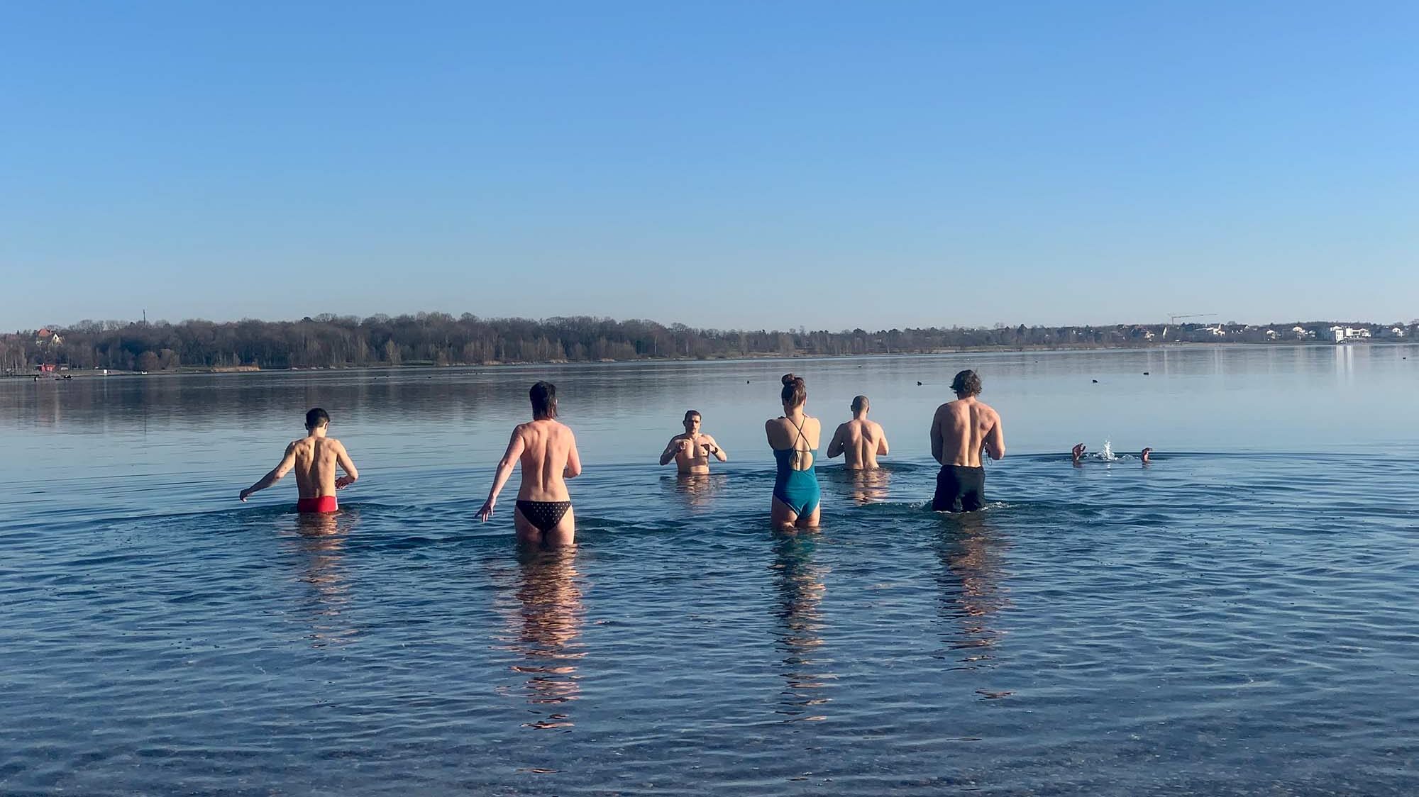 Winterbaden Leipzig Cospudener See