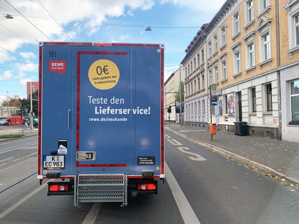 REWE Lieferservice Leipzig Fahrzeug