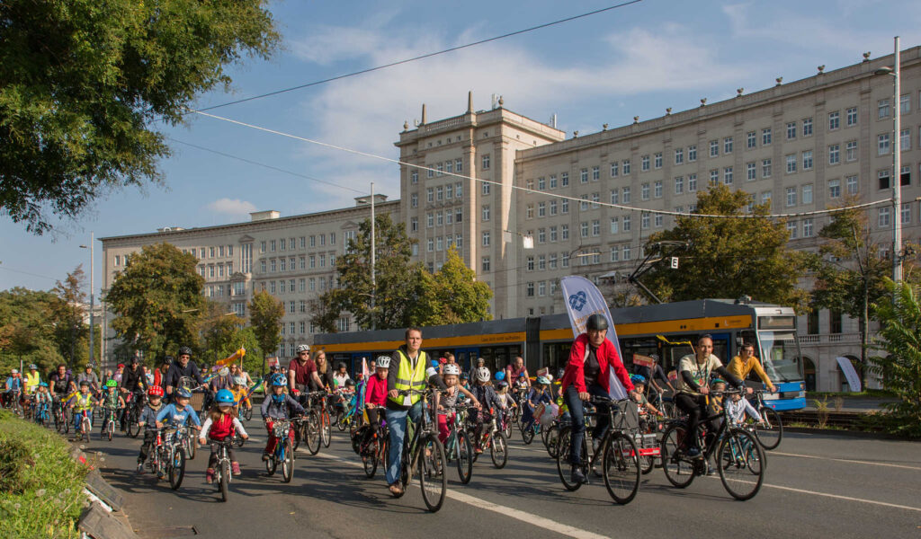 Kidical Mass Fahrraddemo Leipzig