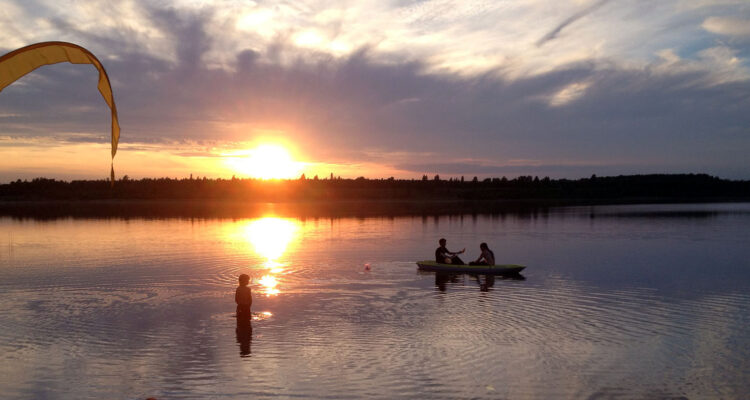 See Leipzig Sommer Baden Sonnenuntergang