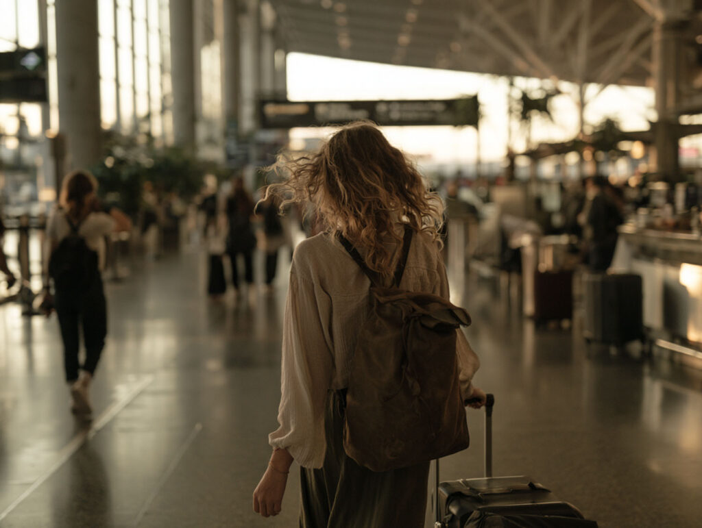 Woman at the airport